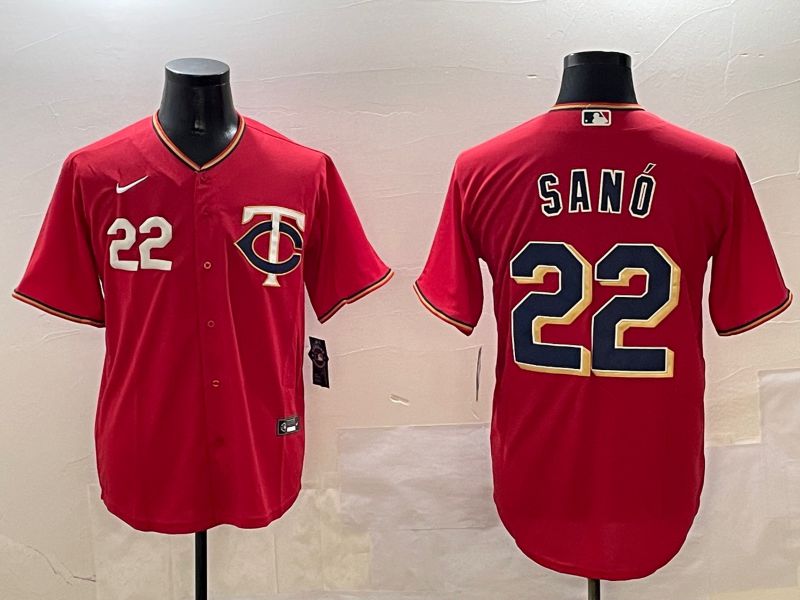 Men Minnesota Twins #22 Sano Red Game 2025 Nike MLB Jersey style 1->minnesota twins->MLB Jersey